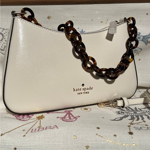 Kate Spade Madison Convertible meringue Crossbody tortoise shell resin c… - Picture 2 of 11